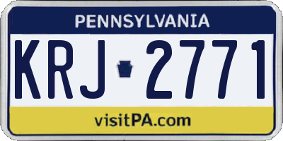 PA license plate KRJ2771