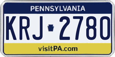 PA license plate KRJ2780