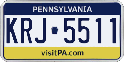 PA license plate KRJ5511