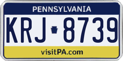 PA license plate KRJ8739