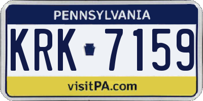 PA license plate KRK7159