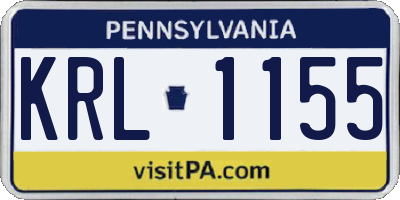 PA license plate KRL1155