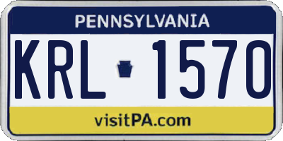 PA license plate KRL1570