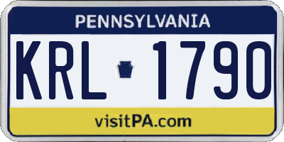 PA license plate KRL1790