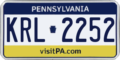 PA license plate KRL2252