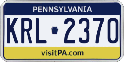 PA license plate KRL2370