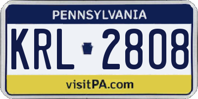 PA license plate KRL2808