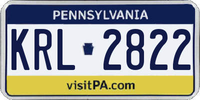 PA license plate KRL2822