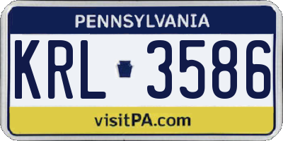 PA license plate KRL3586