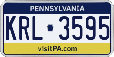 PA license plate KRL3595