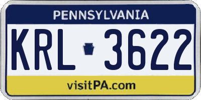 PA license plate KRL3622