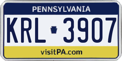 PA license plate KRL3907