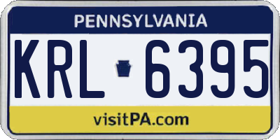 PA license plate KRL6395