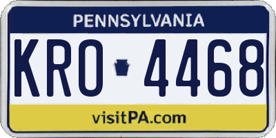 PA license plate KRO4468