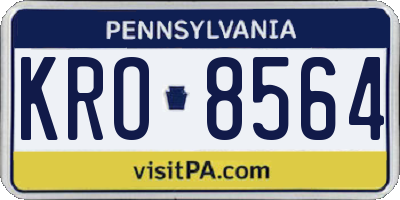 PA license plate KRO8564