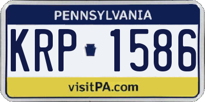 PA license plate KRP1586