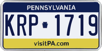 PA license plate KRP1719