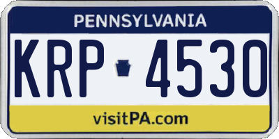 PA license plate KRP4530