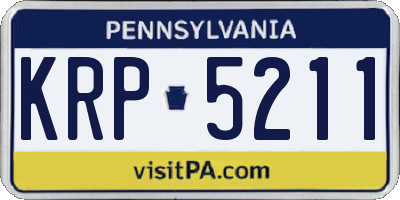 PA license plate KRP5211
