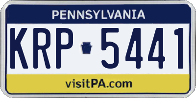 PA license plate KRP5441