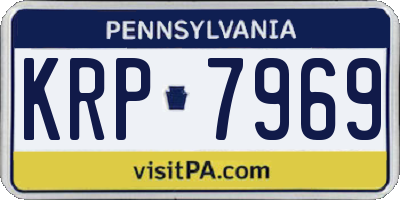 PA license plate KRP7969