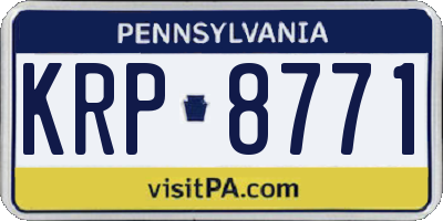 PA license plate KRP8771