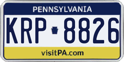 PA license plate KRP8826