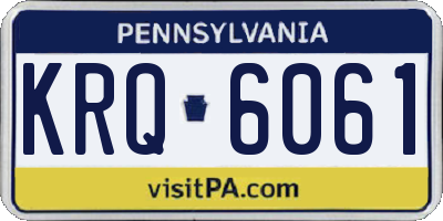PA license plate KRQ6061