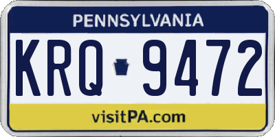 PA license plate KRQ9472