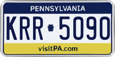 PA license plate KRR5090