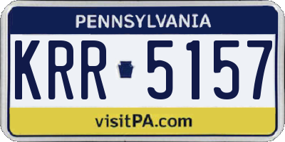 PA license plate KRR5157
