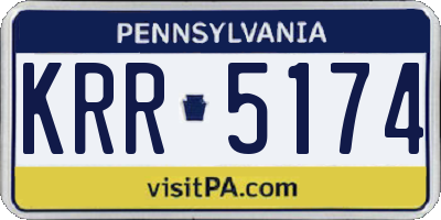 PA license plate KRR5174
