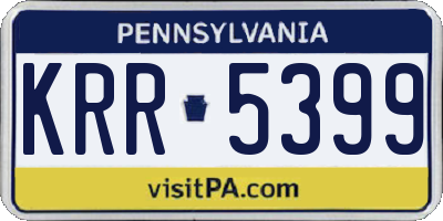 PA license plate KRR5399
