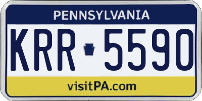 PA license plate KRR5590