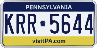 PA license plate KRR5644
