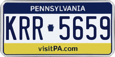 PA license plate KRR5659
