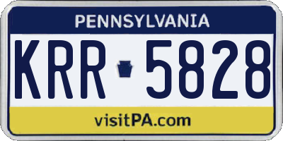 PA license plate KRR5828