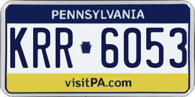 PA license plate KRR6053