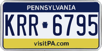 PA license plate KRR6795