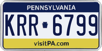 PA license plate KRR6799