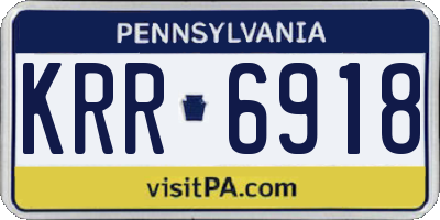 PA license plate KRR6918