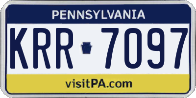 PA license plate KRR7097