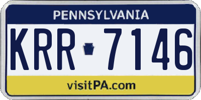 PA license plate KRR7146