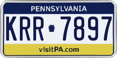 PA license plate KRR7897