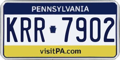 PA license plate KRR7902
