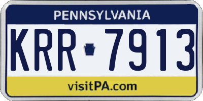 PA license plate KRR7913