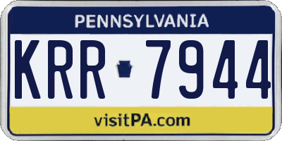 PA license plate KRR7944