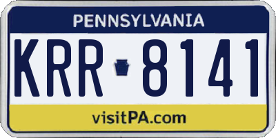 PA license plate KRR8141