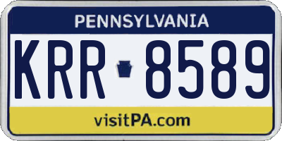 PA license plate KRR8589