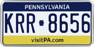 PA license plate KRR8656